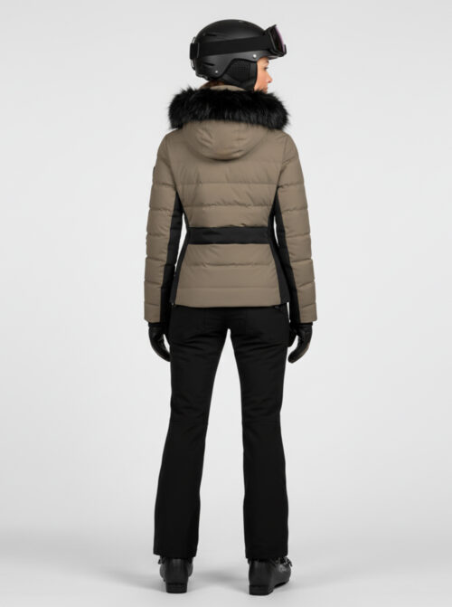 Chaqueta esquí mujer Helium Beige-Negro - Imagen 6