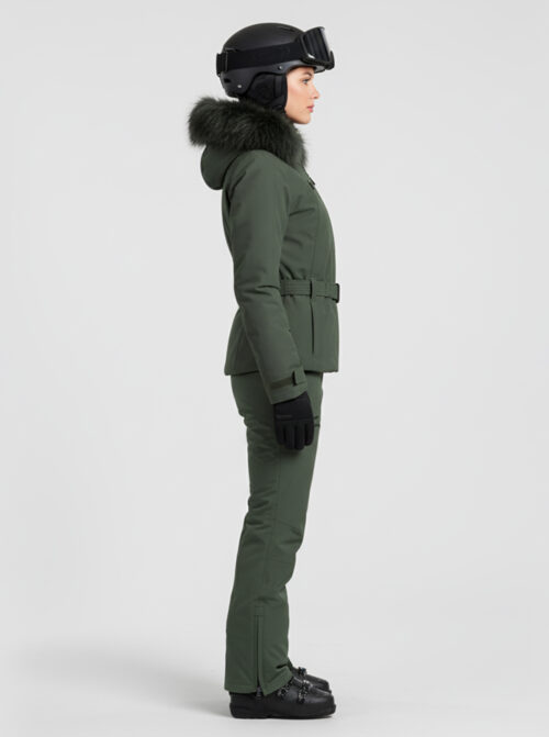 Chaqueta esquí mujer Majestic Kaki - Imagen 4