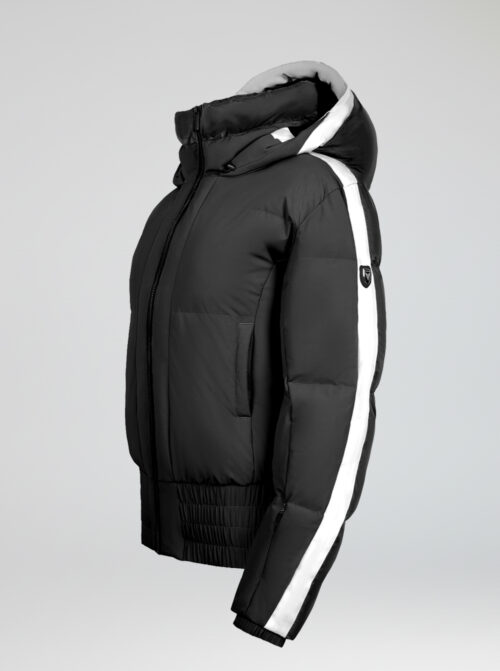 Chaqueta esquí mujer Bomber Negro-Blanco - Imagen 3