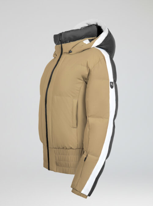 Chaqueta esquí mujer Bomber Beige-Negro - Imagen 3