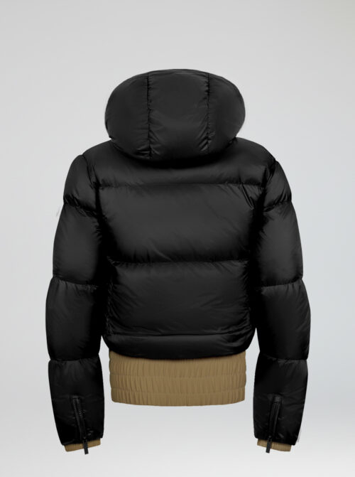 Chaqueta esquí mujer Bomber Beige-Negro - Imagen 5